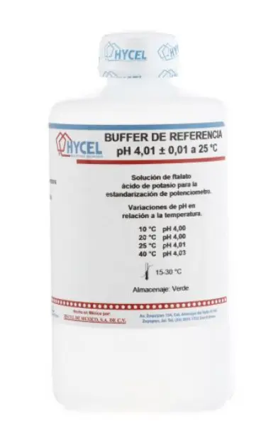 [HY02206001L] HYCEL Buffer de referencia pH 4.01 1 litro
